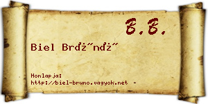 Biel Brúnó névjegykártya